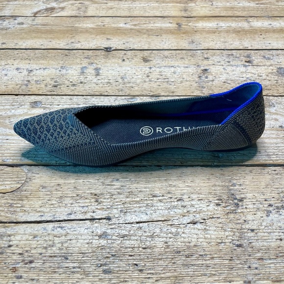 Rothy’s The Point Flats Walnut Python Brown Black Knit Sz 8.5 Retired Rare - Picture 5 of 11